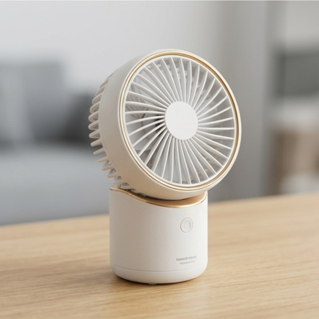 Premium Desktop Mini Fan – Portable USB Rechargeable Personal Cooling Fan for Office & Home