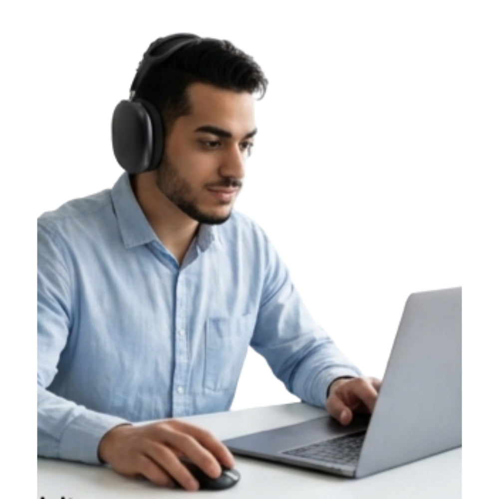 P9 Wireless Bluetooth Over-Ear Headphones with Deep Bass & Mic – Matte Black